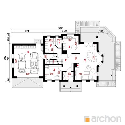  Maja levkoides (G2P) 1. korruse plaan